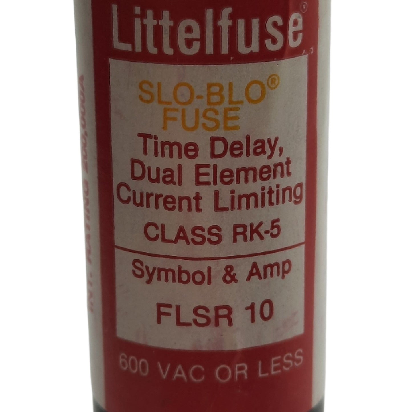 Used Lot of 5 Littelfuse FLSR 10 Time Delay Fuses, 600 VAC 10 A, Class RK-5