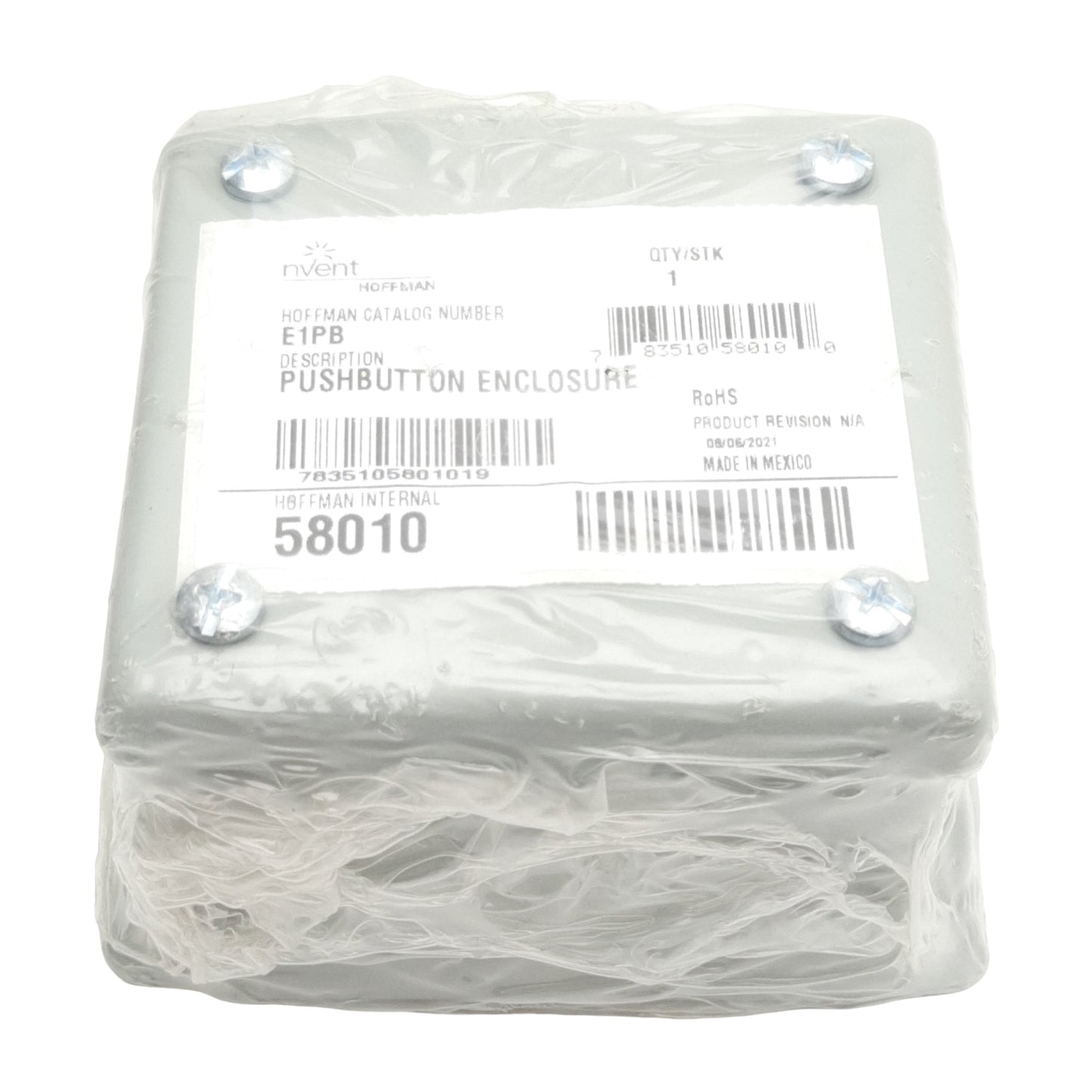 New nVent Hoffman E1PB Steel Pushbutton Enclosure, ø30.5mm, IP65, 89 x 83 x 70mm