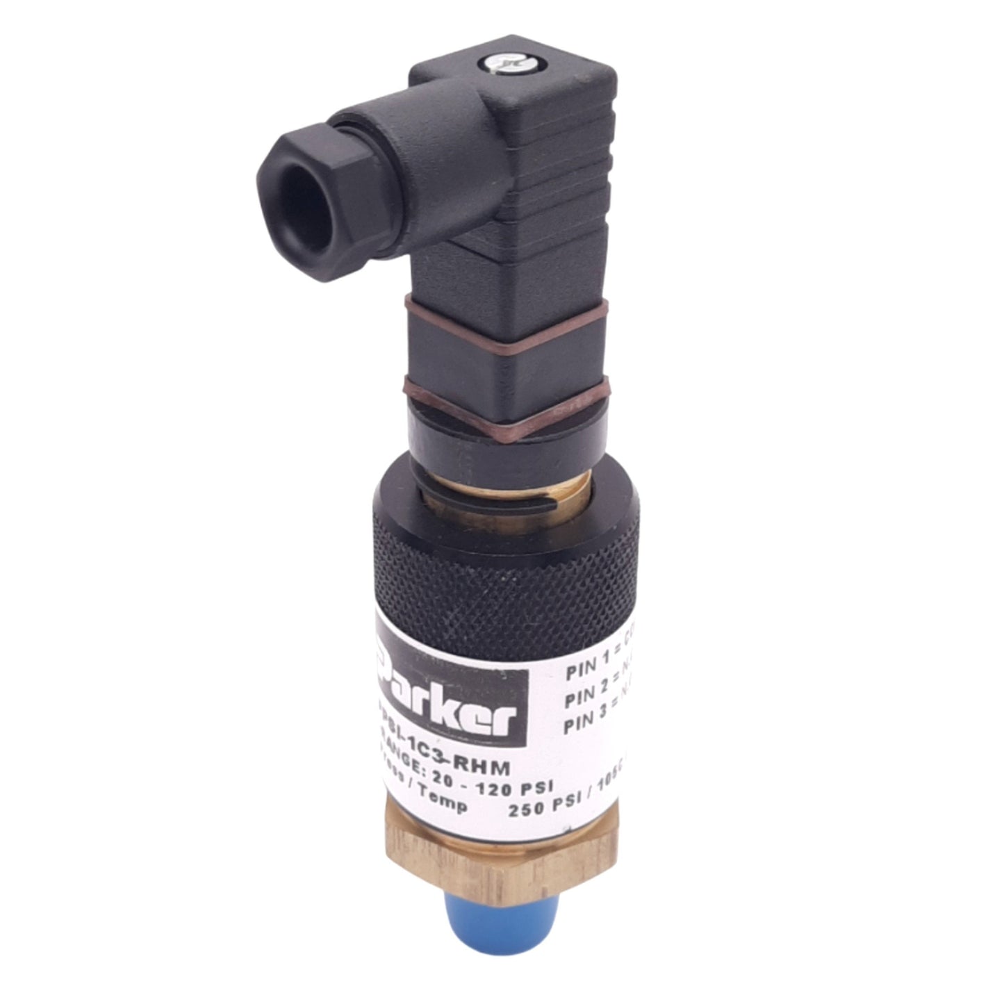 New Parker PPS1-1C3-RHM Pressure Switch, 1NO 1NC, 1/4"NPT, 20-120psi Set, 250psi Max