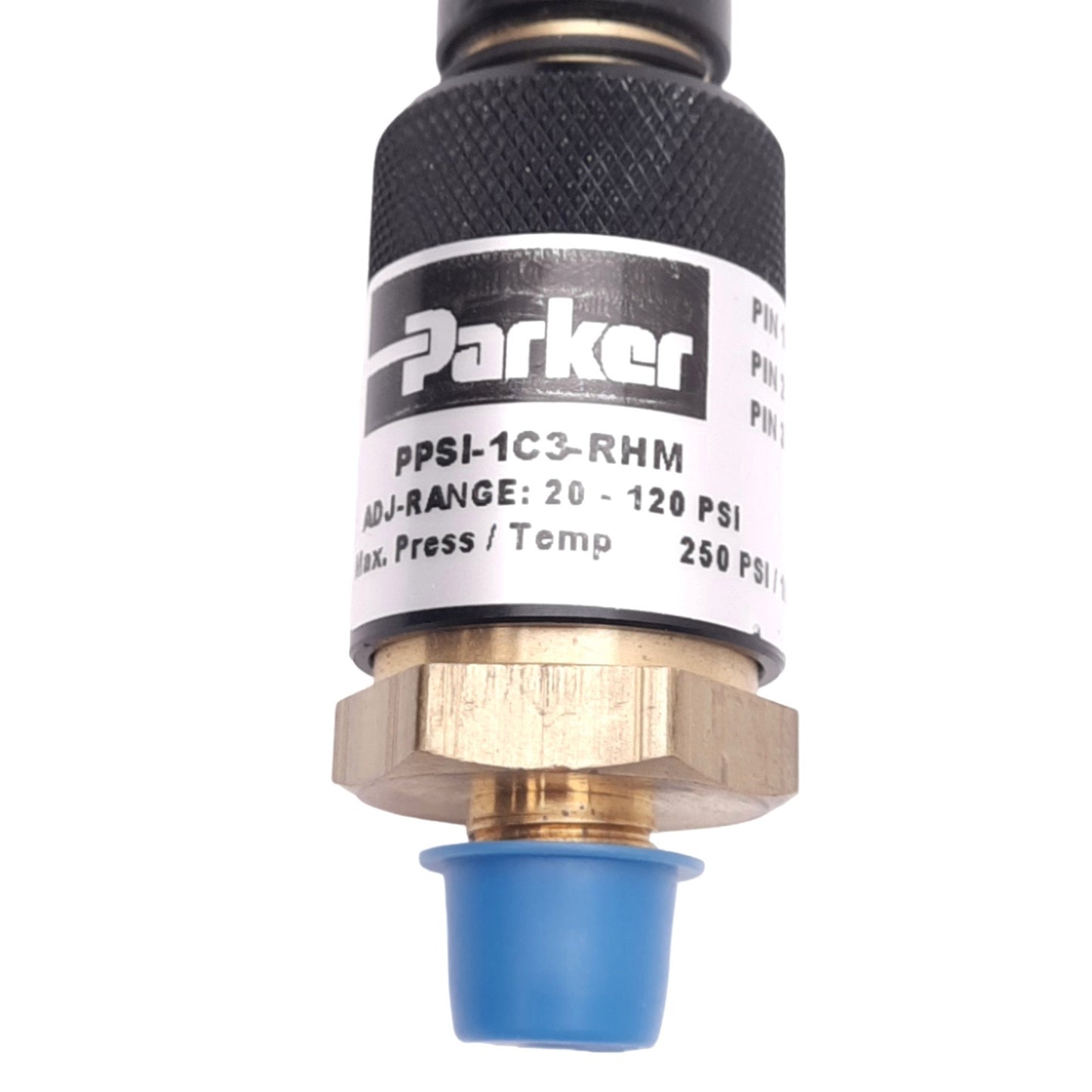 New Parker PPS1-1C3-RHM Pressure Switch, 1NO 1NC, 1/4"NPT, 20-120psi Set, 250psi Max