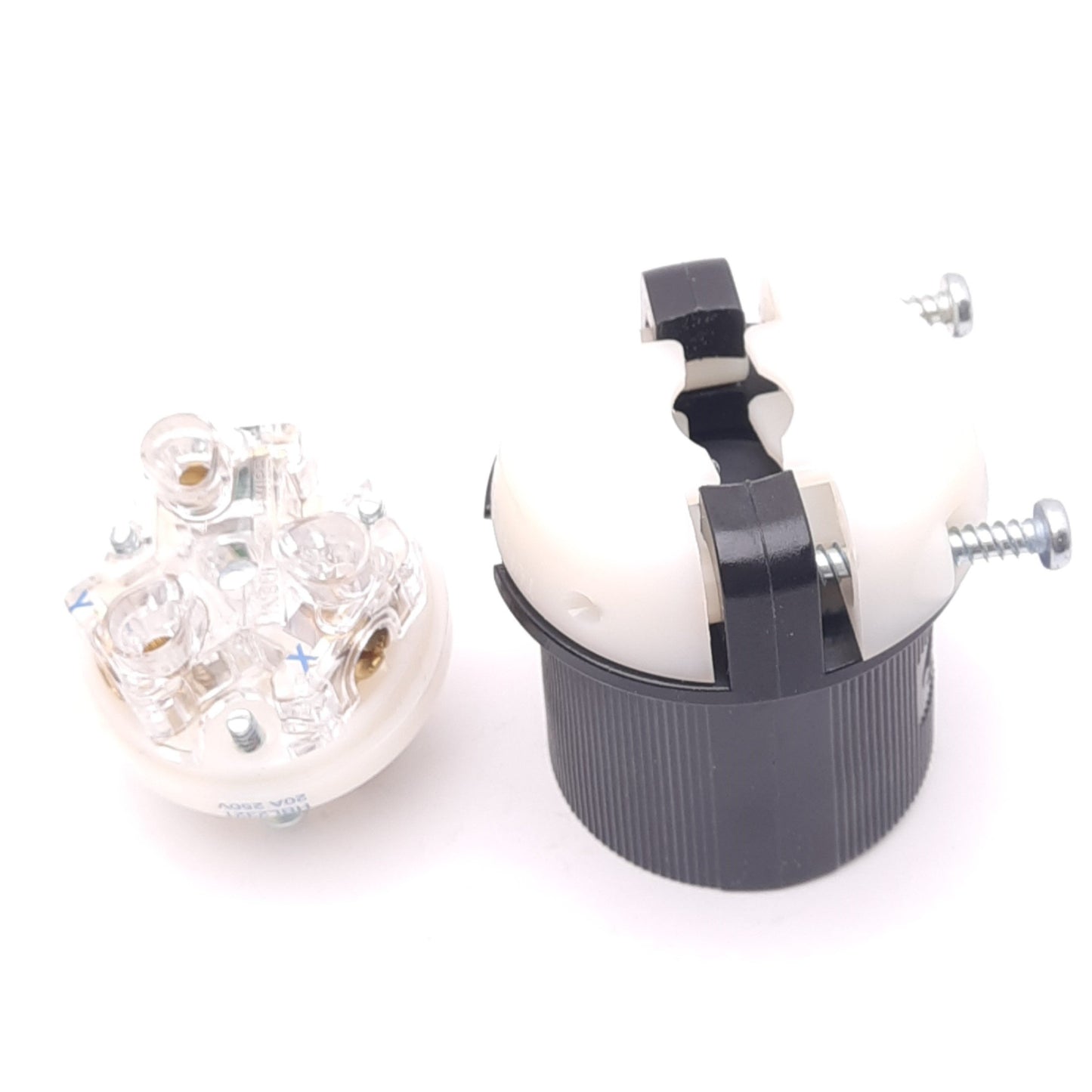 New Hubbell HBL2321 Twist-Lock Male Plug, 2-Pole, 3-Wire, 250VAC 20A, ø46mm