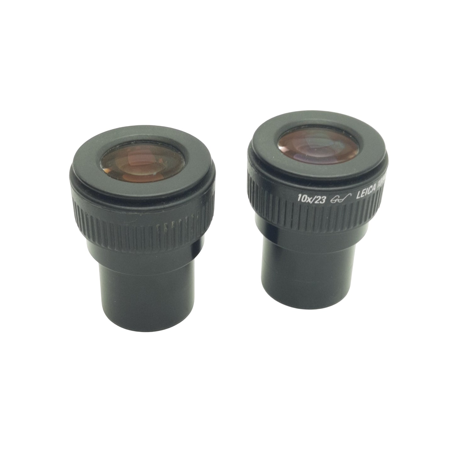 Used Lot of 2 LEICA 10446326 Microscope Eye Piece 10x/23, Insert Size ø1.17in