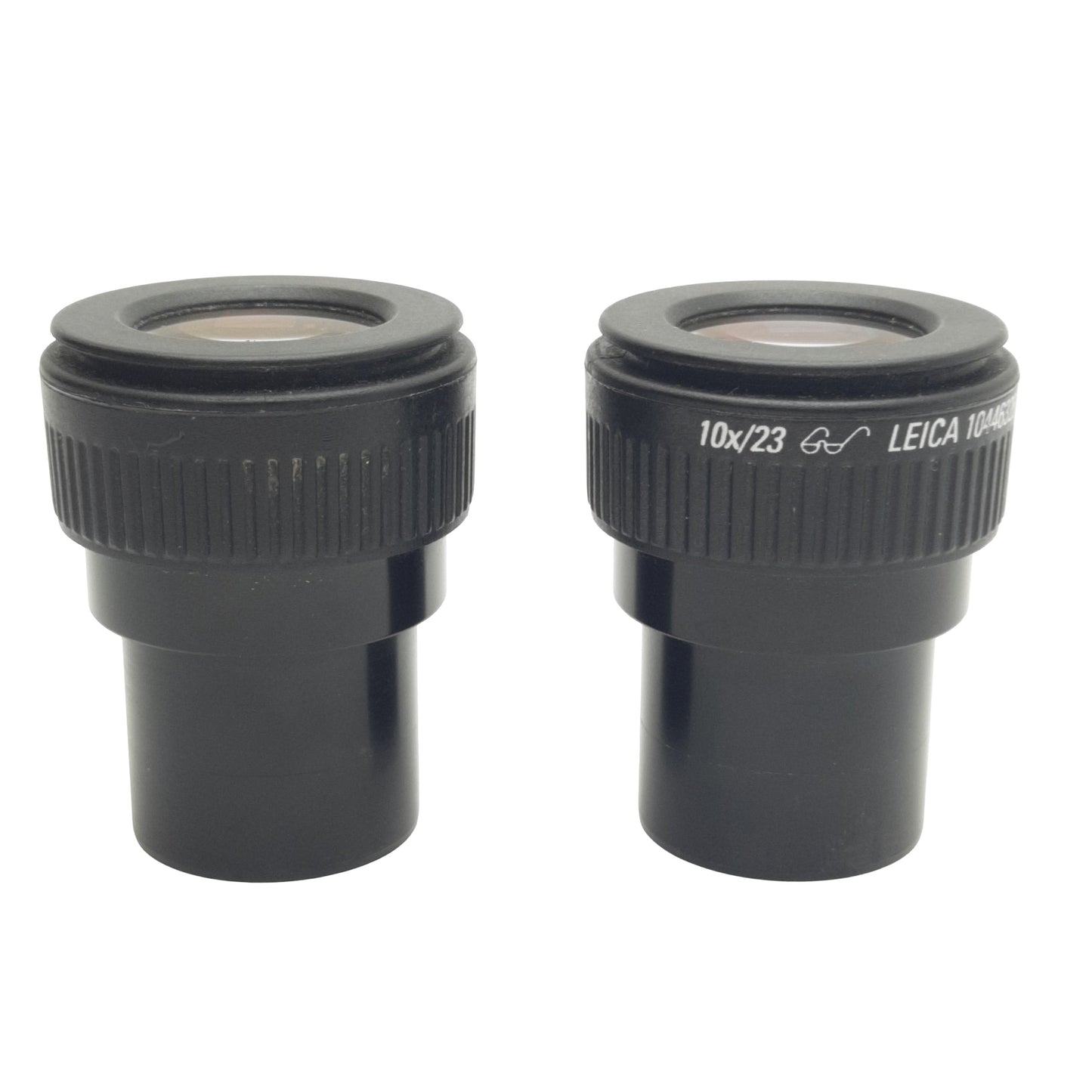 Used Lot of 2 LEICA 10446326 Microscope Eye Piece 10x/23, Insert Size ø1.17in