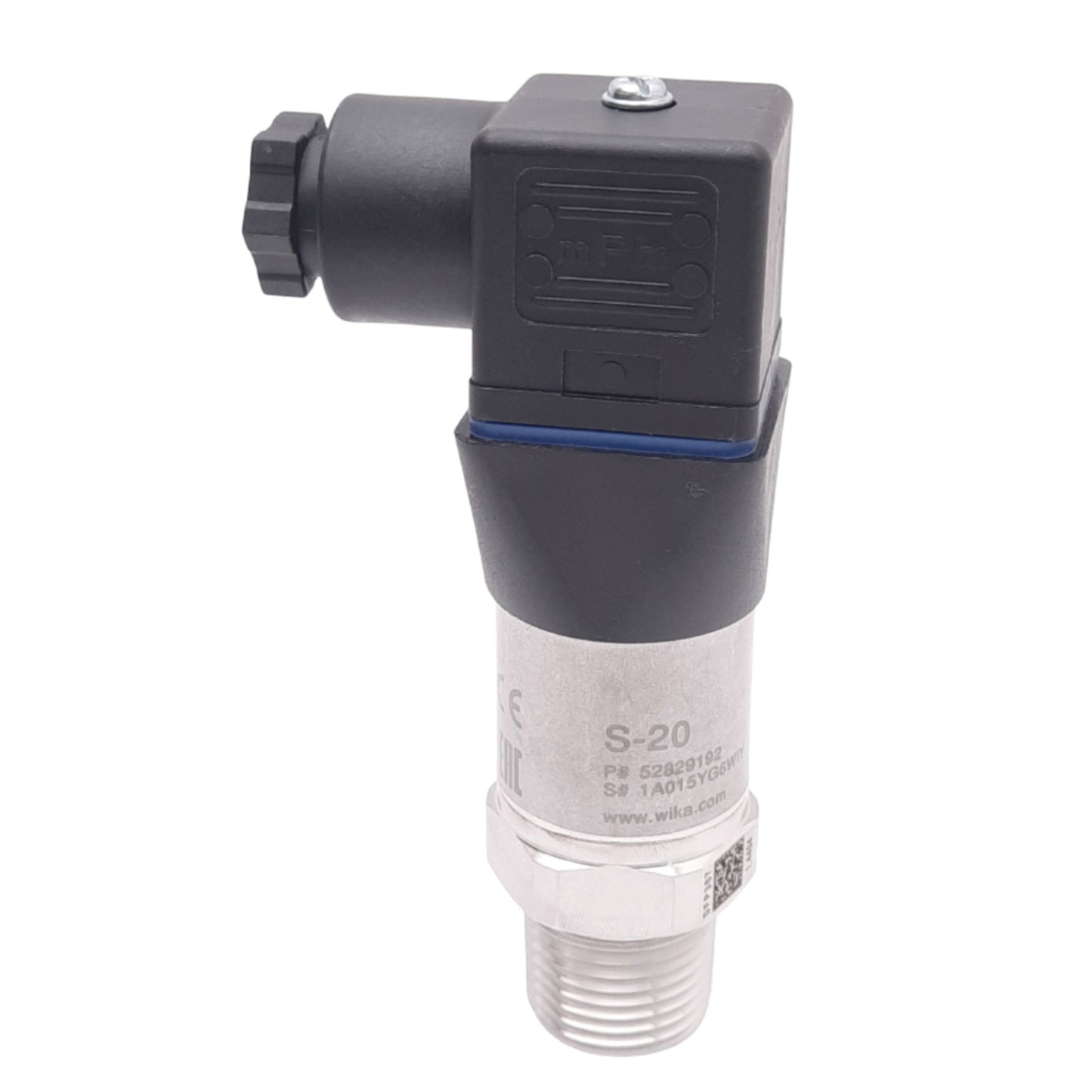 New Wika S-20 Pressure Transmitter, -1...24bar, 4-20mA, 8-35VDC, 1/2NPT, 1480bar Max