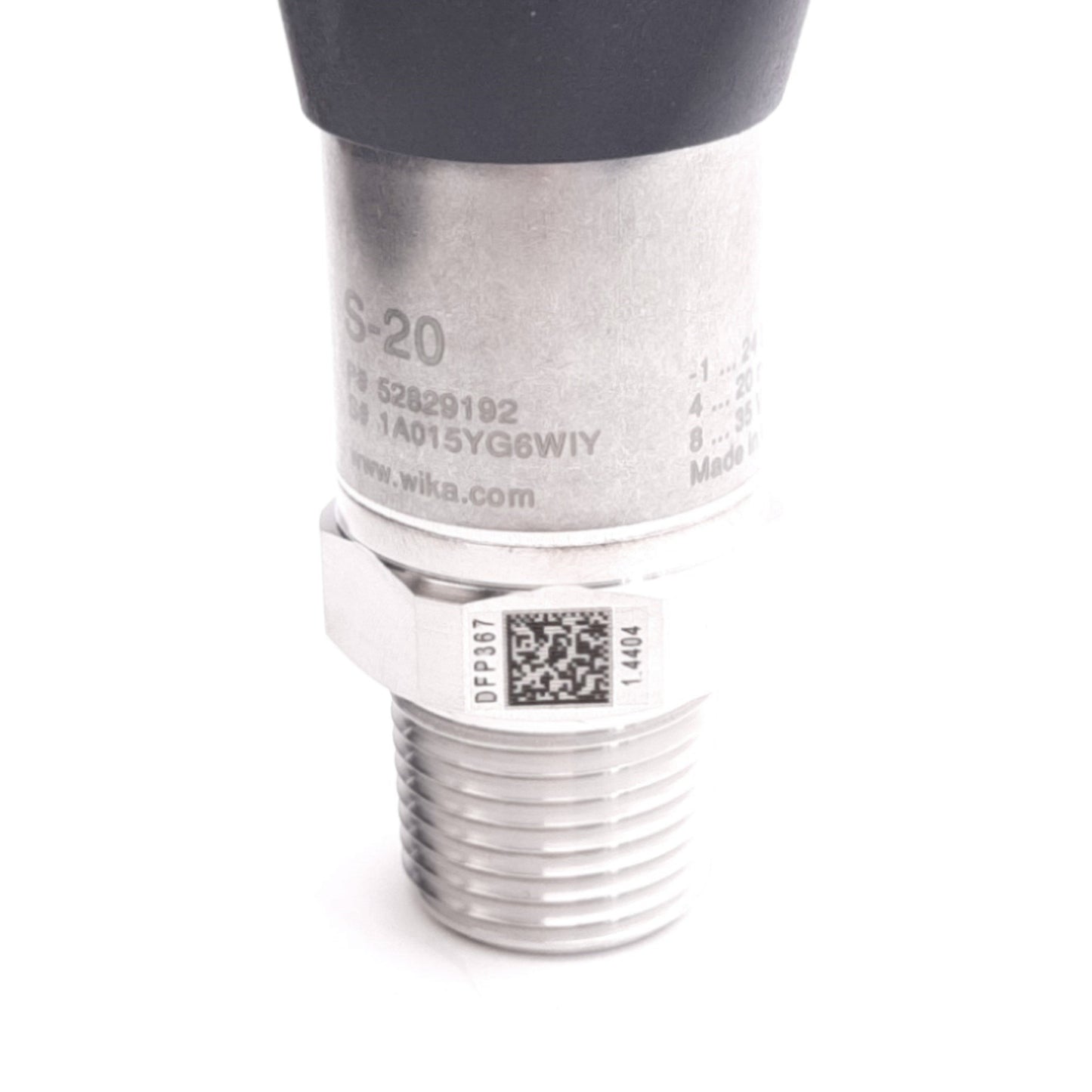 New Wika S-20 Pressure Transmitter, -1...24bar, 4-20mA, 8-35VDC, 1/2NPT, 1480bar Max