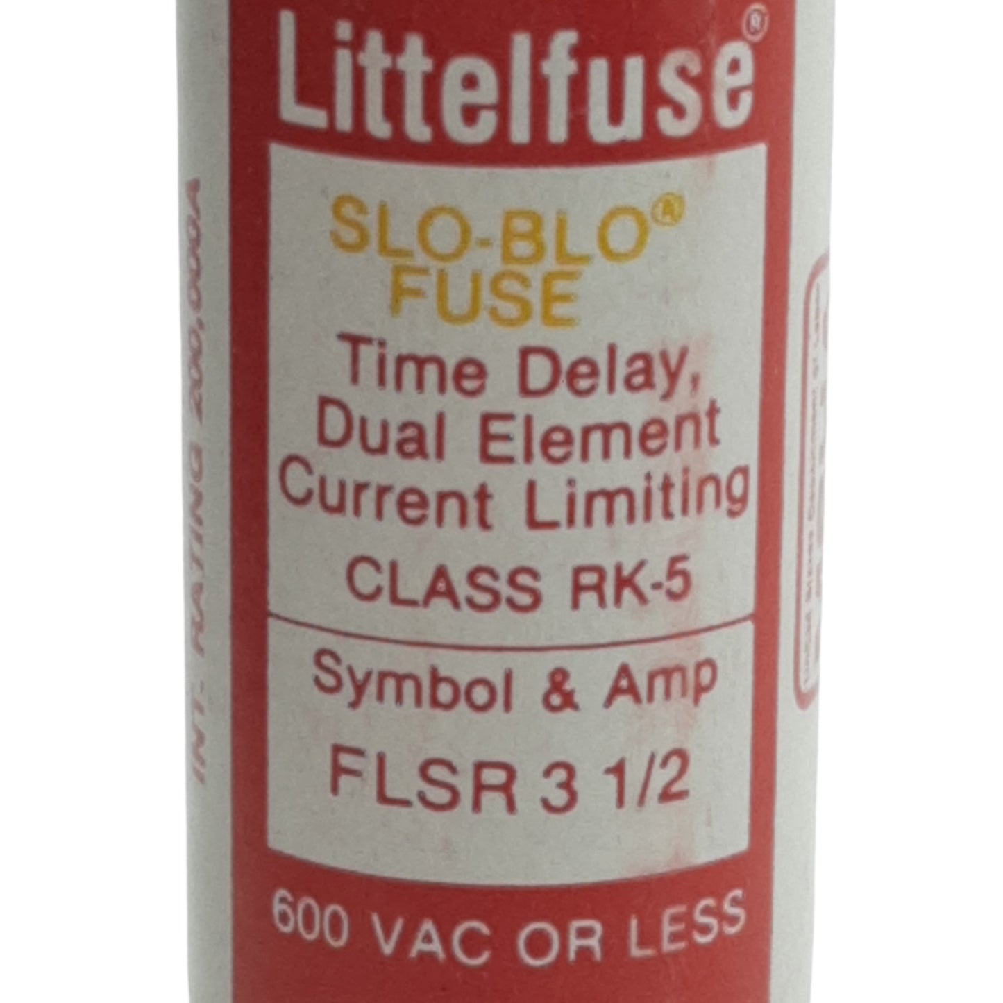 Used Lot of 6 Littelfuse FLSR 3 1/2 Time Delay Fuses, 600 VAC, 3.5 A, RK-5