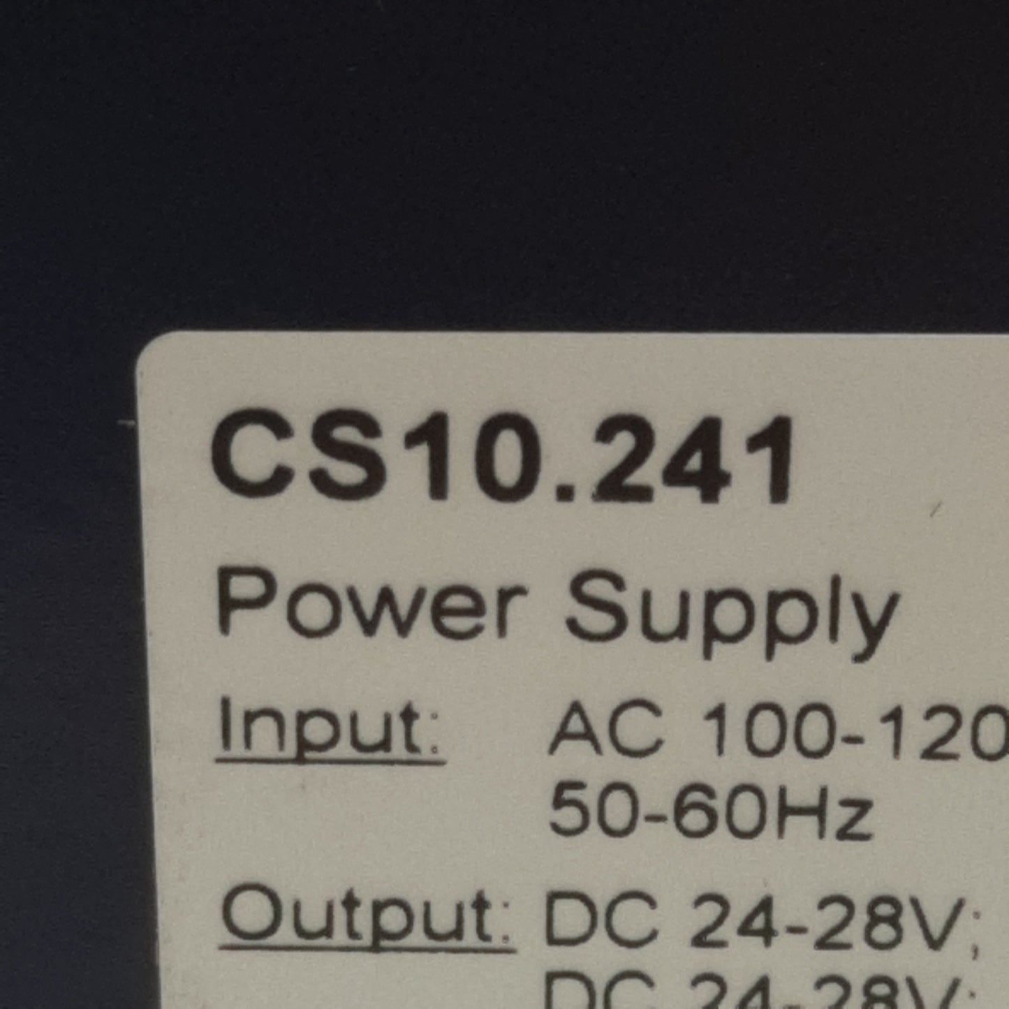 Used Puls CS10.241 Power Supply, 120/240VAC In, 24-28VDC 8.6-10A 240W Out, DIN Rail