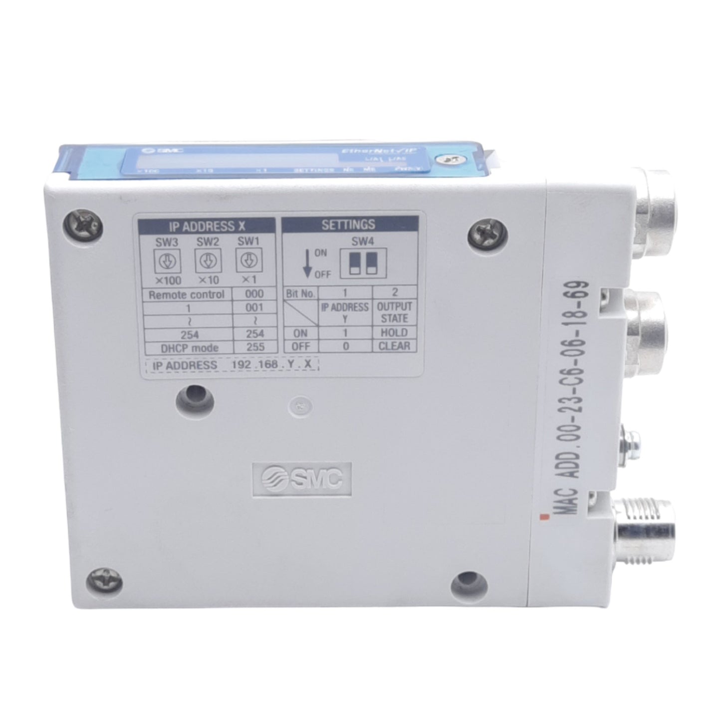 Used SMC EX260-SEN1 EX300 Serial Interface Unit, EtherNet, 32-Output, M12, 24VDC