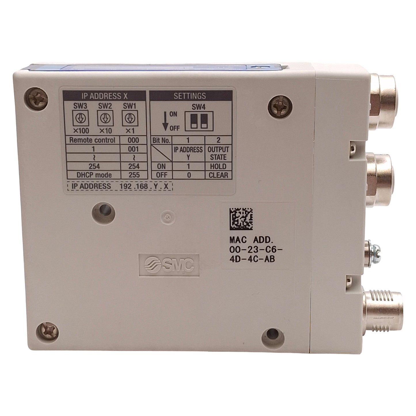 Used SMC EX260-SEN1 EX300 Serial Interface Unit, EtherNet, 32-Output, M12, 24VDC