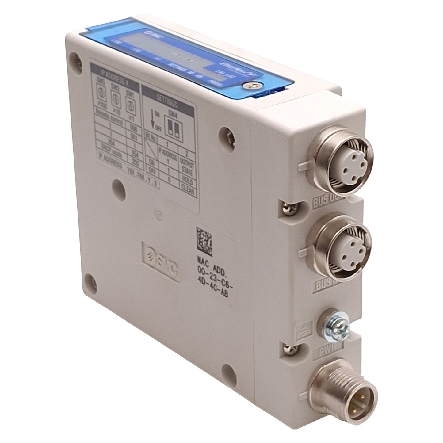 Used SMC EX260-SEN1 EX300 Serial Interface Unit, EtherNet, 32-Output, M12, 24VDC