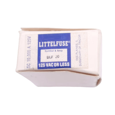 New Lot of 9 Littelfuse BLF-20 Fast Acting Midget Fuses, 20A, 125VAC, Class 5AG