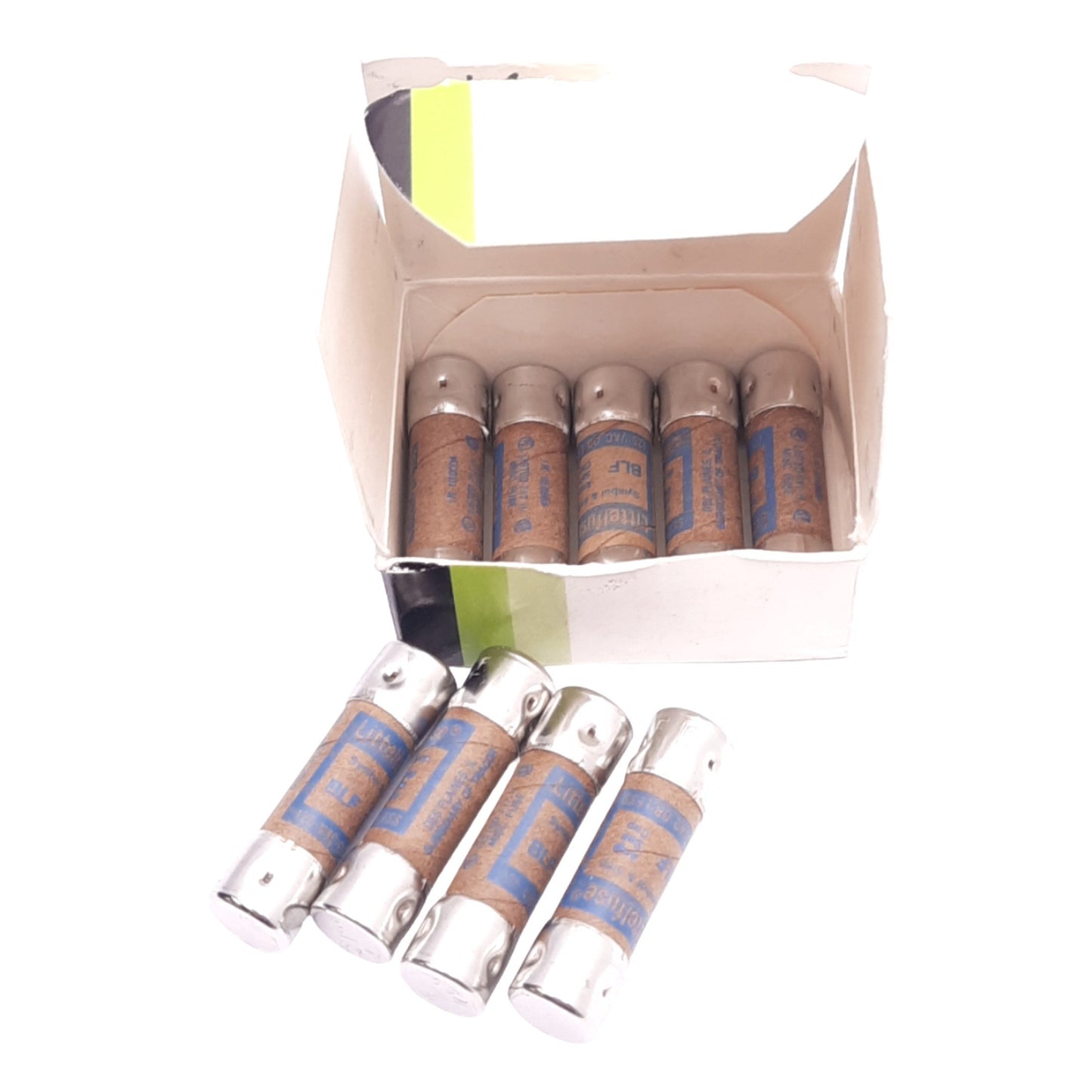 New Lot of 9 Littelfuse BLF-20 Fast Acting Midget Fuses, 20A, 125VAC, Class 5AG