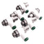 Used Lot of 6 SMC AS2201F-G02-06W2-X395 Speed Control Fittings, ø9mm P2C, G 1/4"
