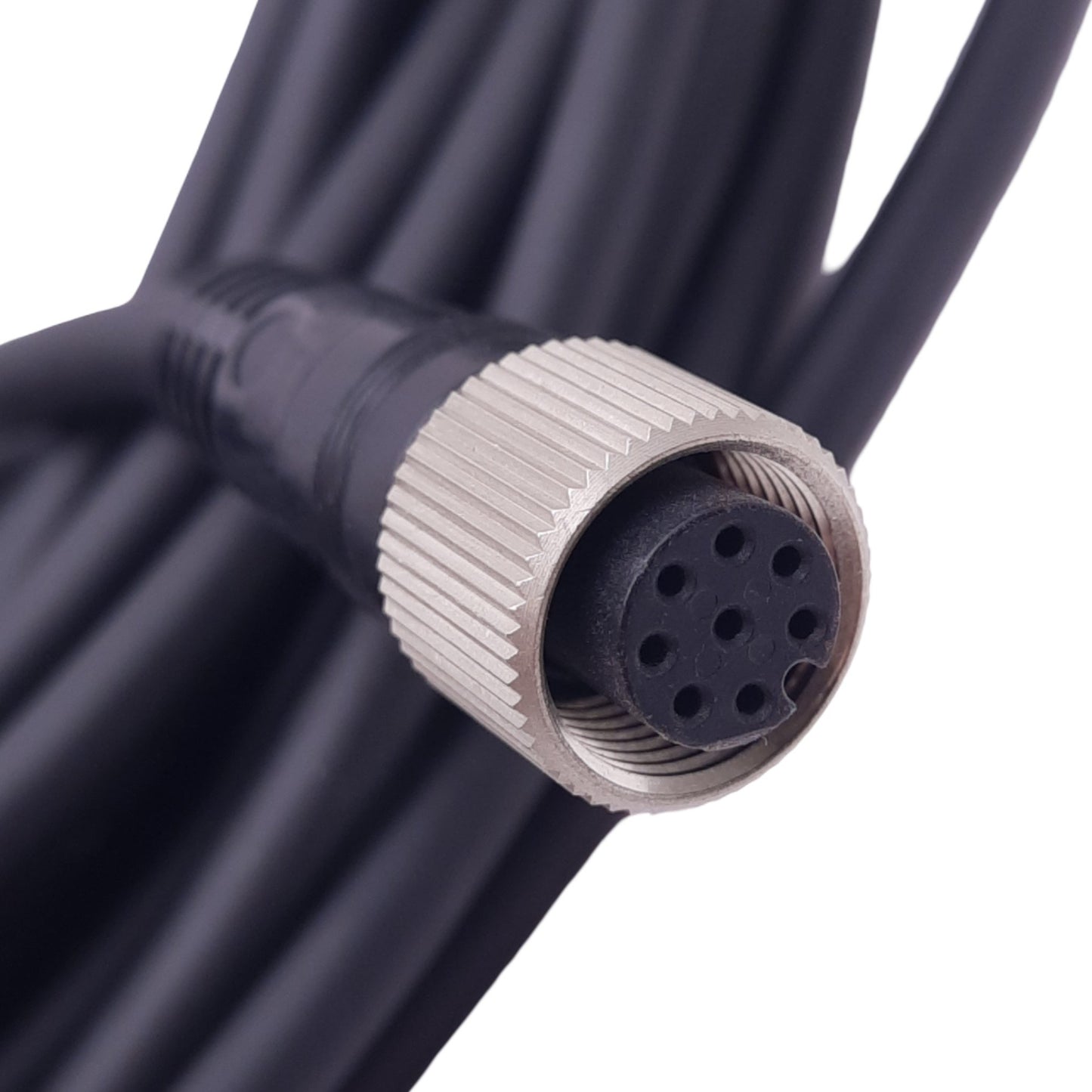 Used Keyence FD-HCB10 Power Supply Cable, M12 8-Pin Female to Flying Leads, 8m Length