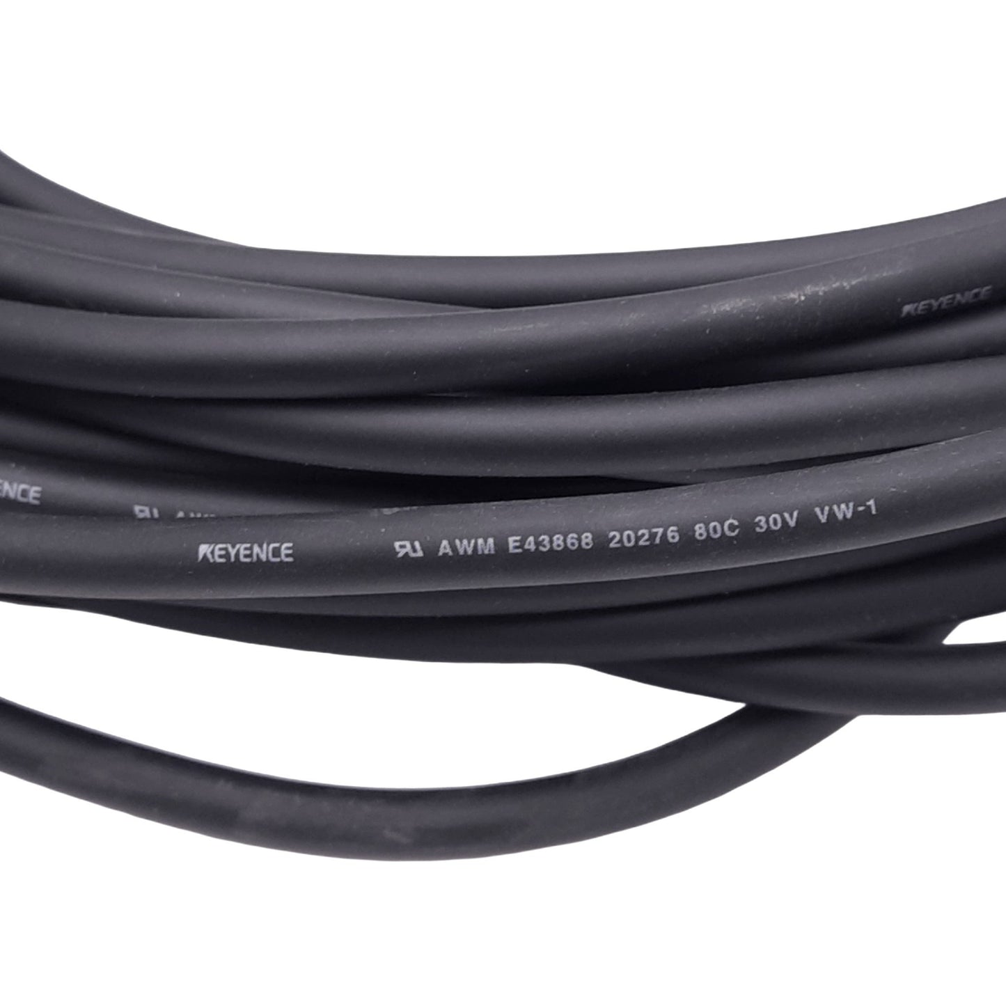 Used Keyence FD-HCB10 Power Supply Cable, M12 8-Pin Female to Flying Leads, 8m Length