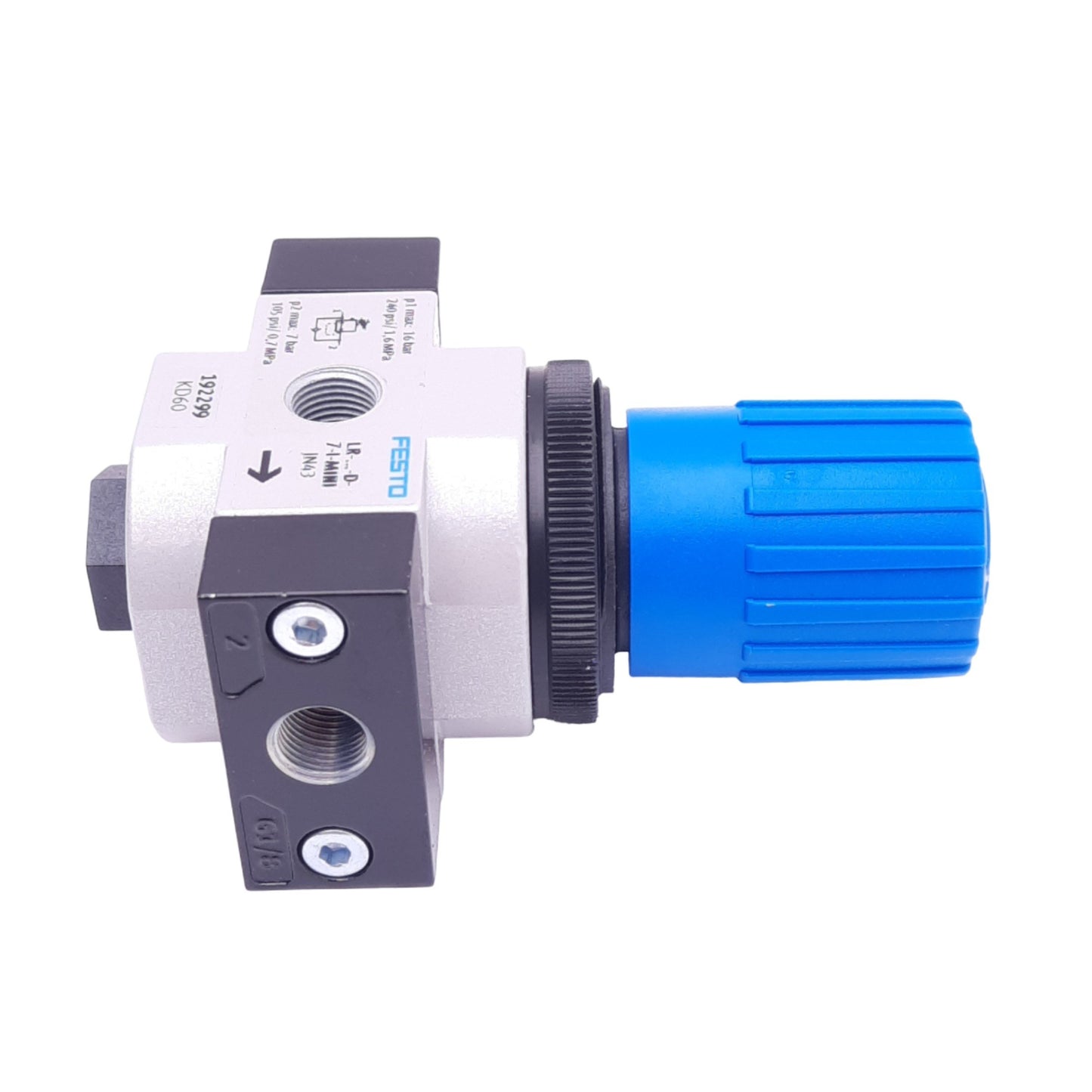 New Festo LR-1/8-D-7-I-MINI Pressure Regulator, G1/8, 0.5-7bar Set, 16bar Max