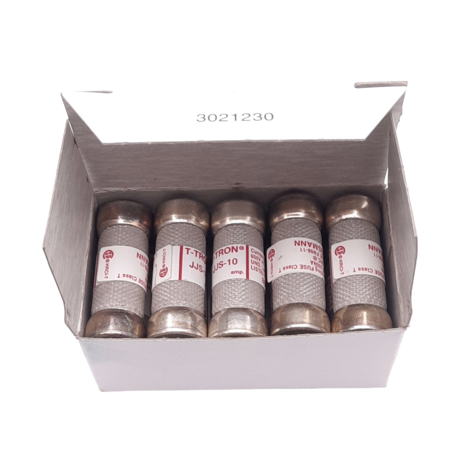 New Lot of 10 Eaton Bussmann JJS-10 Fast Acting Fuses, 10A, 600VAC, Class T