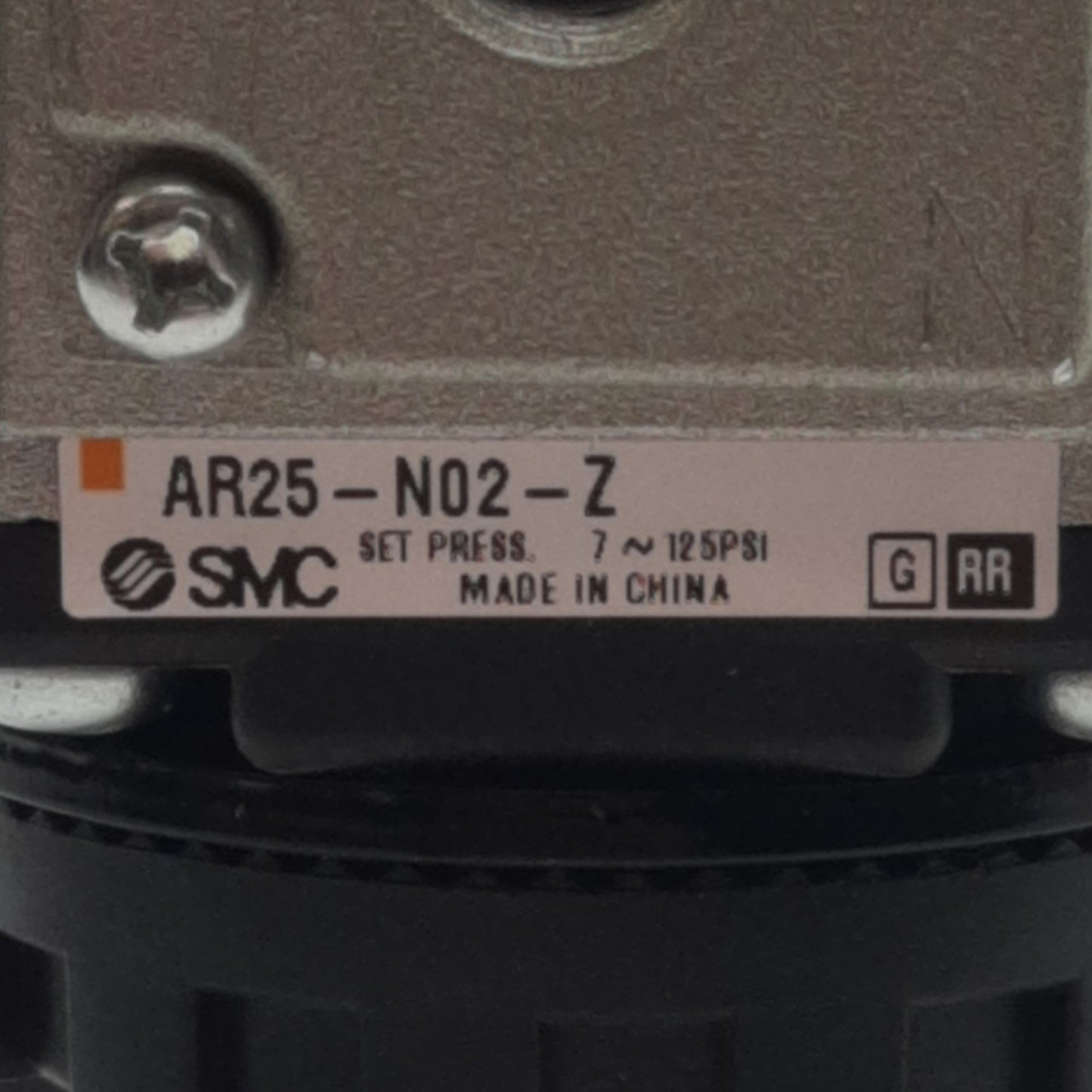 Used SMC AR25-N02-Z AR Mass Pro Regulator, 1/4in NPT, 7-125 PSI Set Range, 800L/Min