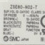 Used SMC ZSE80-N02-T Digital Pressure Switch, PNP, 0-101kPa, 1/4in NPT, 80mA 12-24VDC