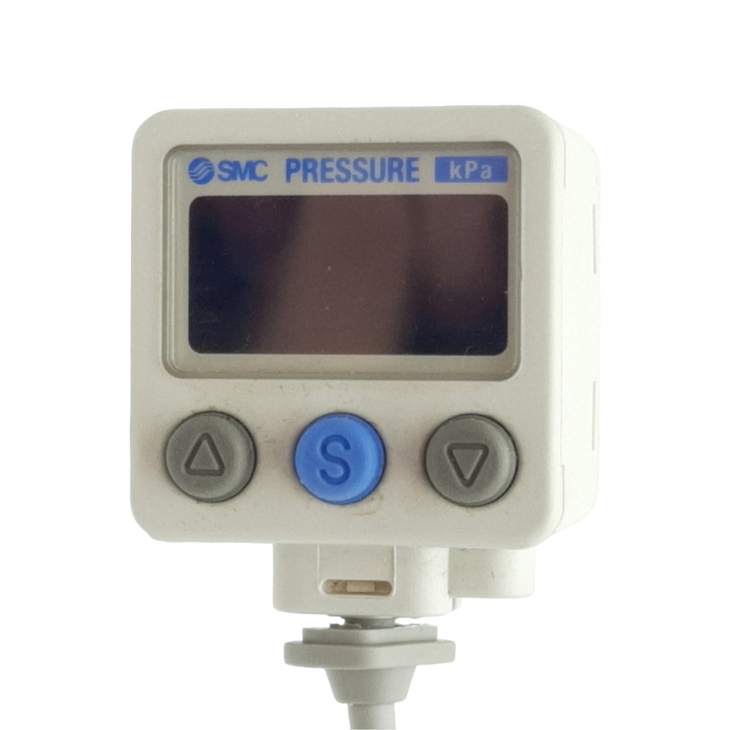 Used SMC ZSE80-N02-T Digital Pressure Switch, PNP, 0-101kPa, 1/4in NPT, 80mA 12-24VDC