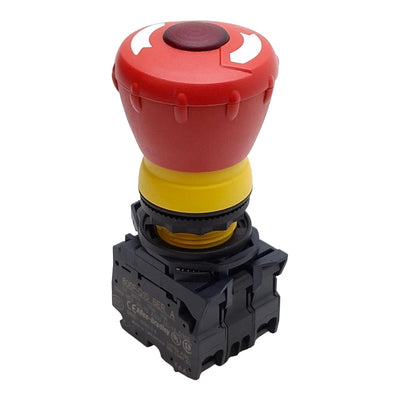 Used Allen Bradley 800FP-LMT44 Illuminated E-Stop Pushbutton ø40mm 1NO+1NC 300V 10A