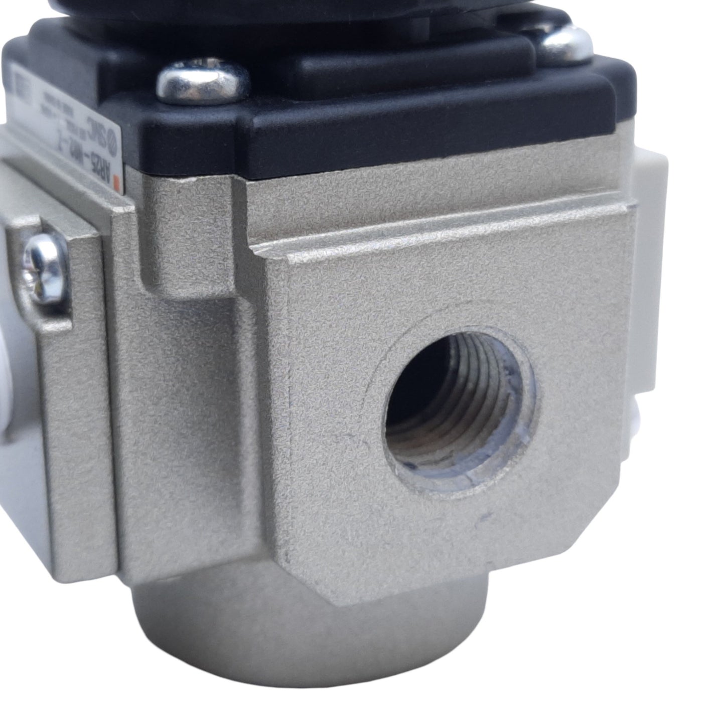 Used SMC AR25-N02-Z Pneumatic Valve Regulator w/ Dial Gauge, 1/4" NPT, 7-125psi Set