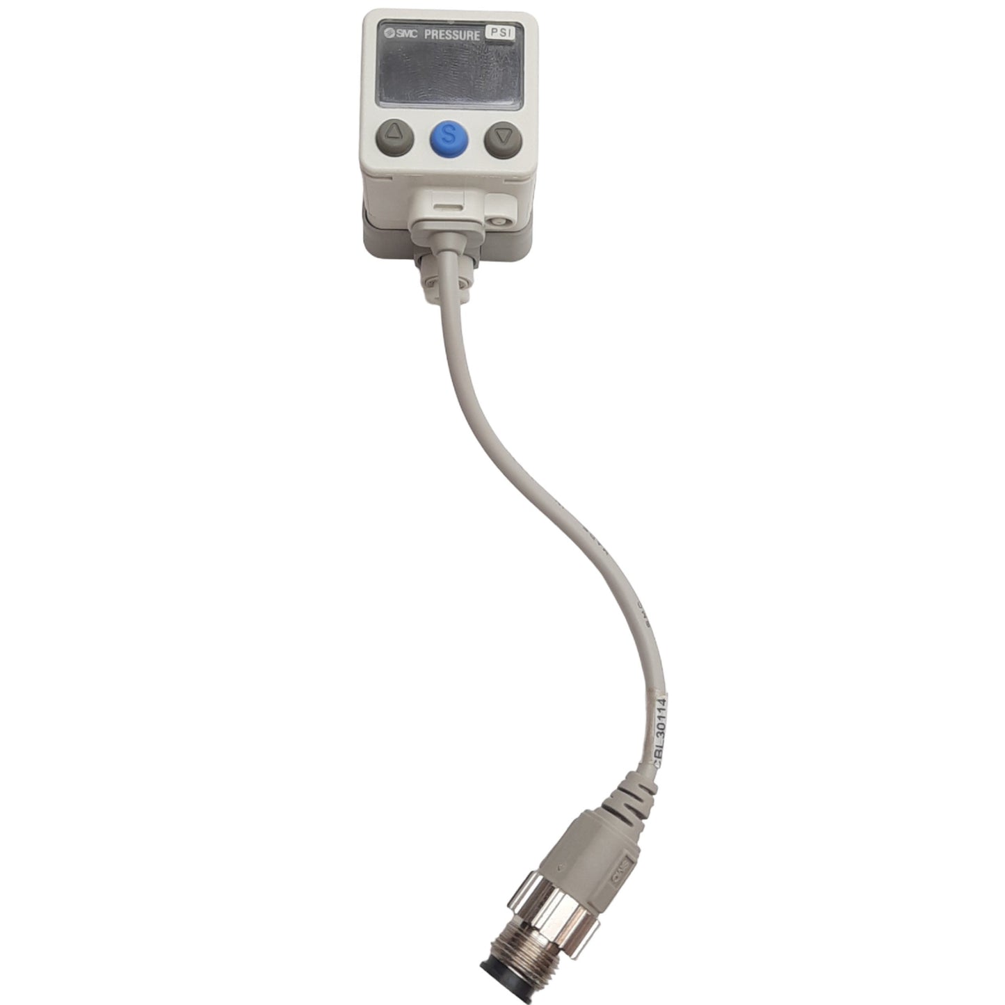 Used SMC ISE40A-C4-Y-P-X531 Pressure Switch, -14.5 to 145Psi, ø6mm, 24VDC, 2-PNP
