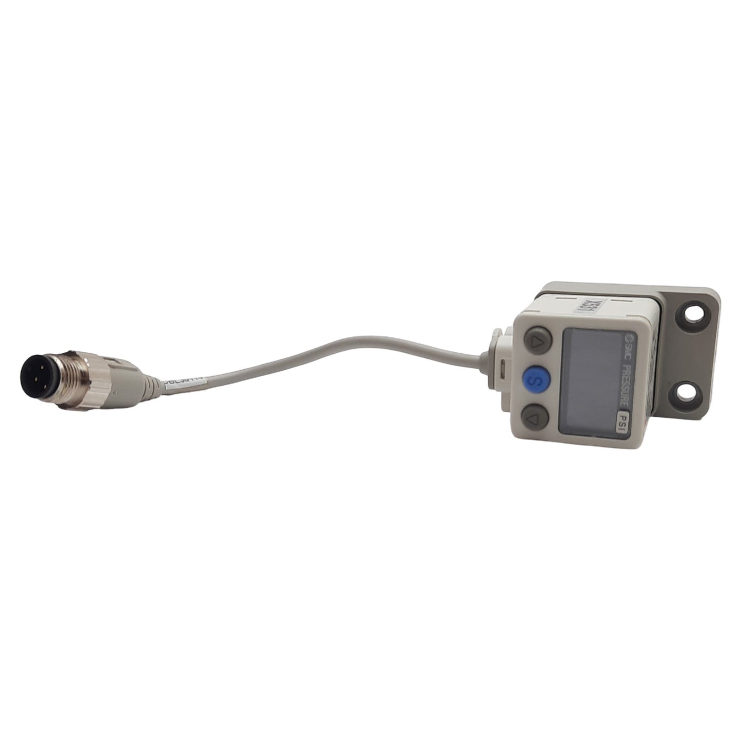 Used SMC ISE40A-C4-Y-P-X531 Pressure Switch, -14.5 to 145Psi, ø6mm, 24VDC, 2-PNP