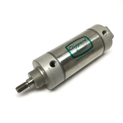 Used Clippard UDR-40-2 3/4 SS Pneumatic Cylinder Ø2.5" Bore, 2.75" Stroke, 1/4" NPT