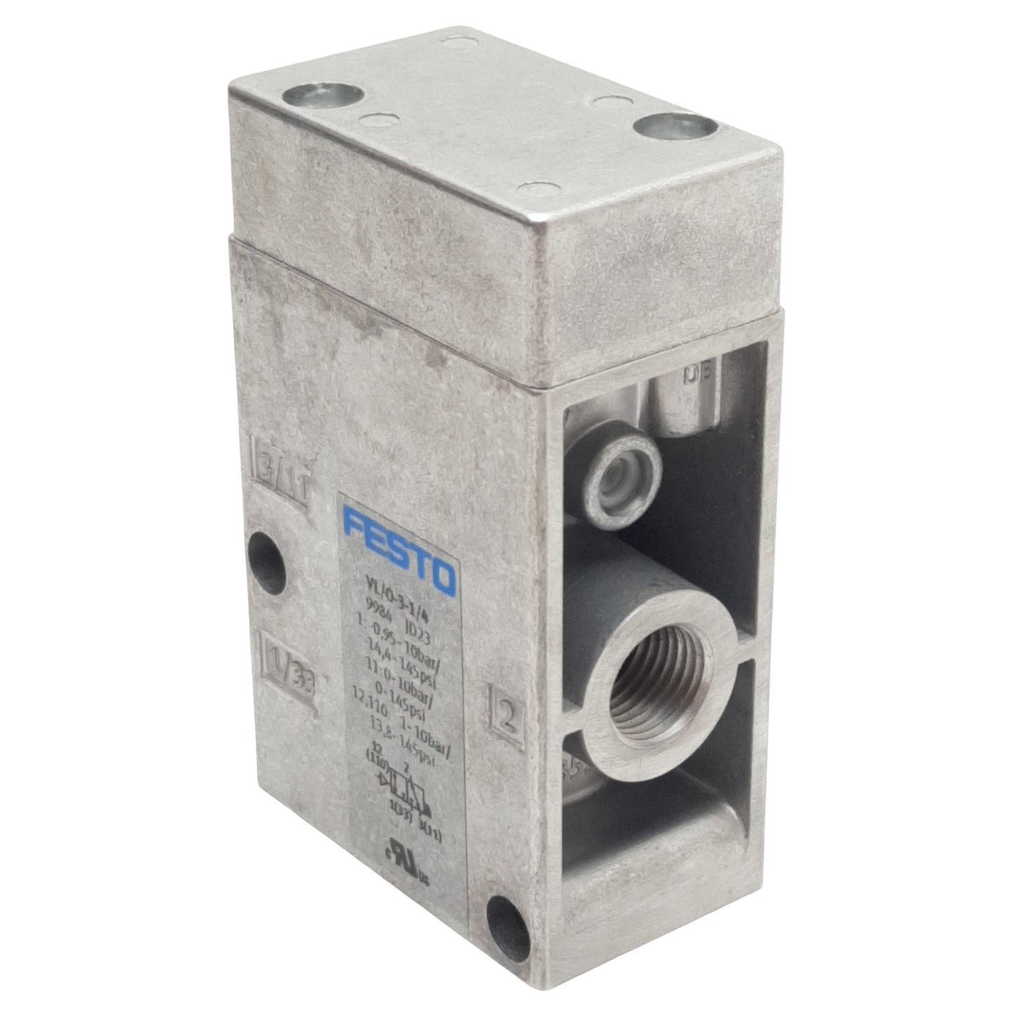 New Festo VL/0-3-1/4 Pneumatic Valve 3/2-Way, -0.095~1MPa, 800l/min, G1/4in
