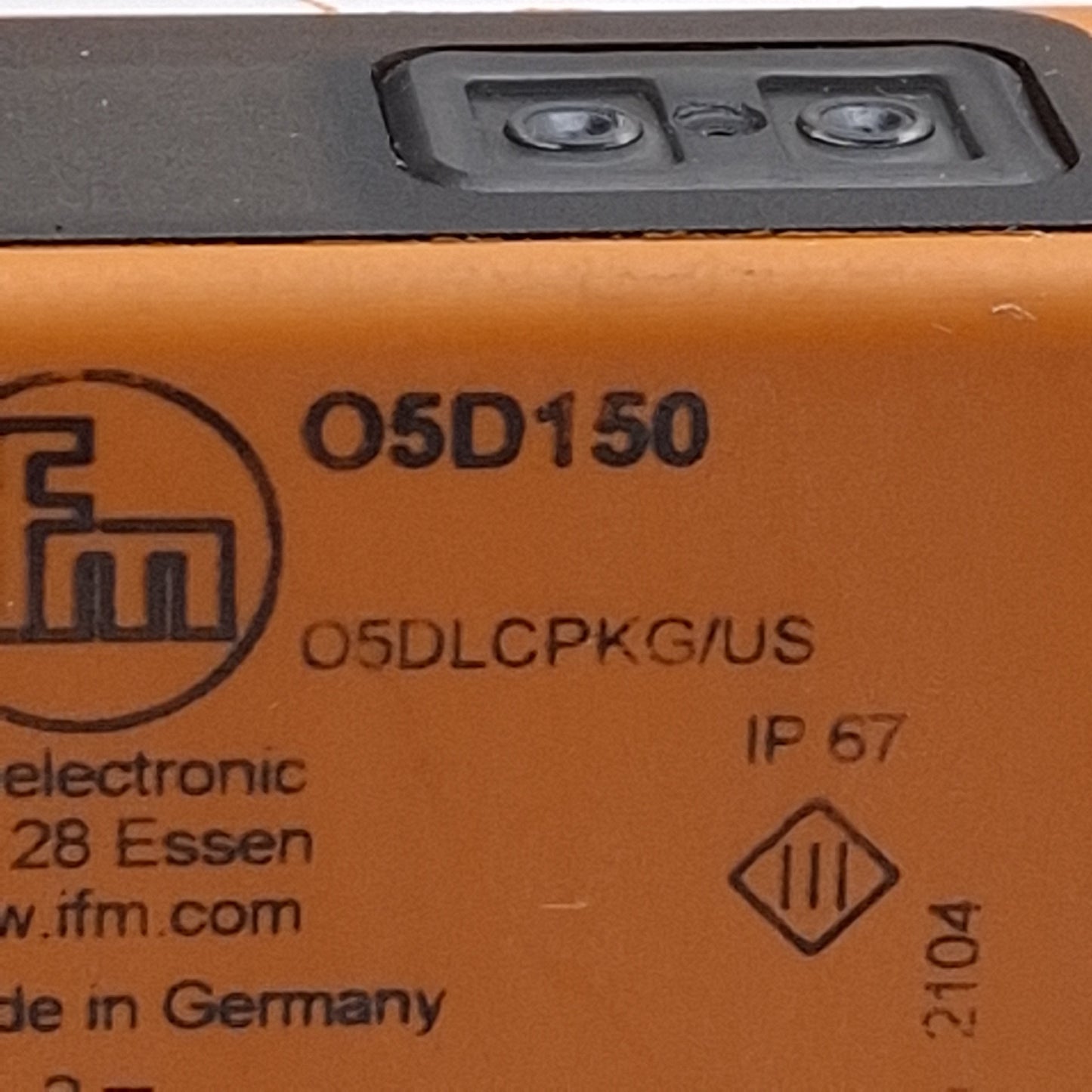 Used IFM O5D150 Laser Distance Sensor, 2m Range, Red 650nm, M12 5-Pin, 10-30VDC