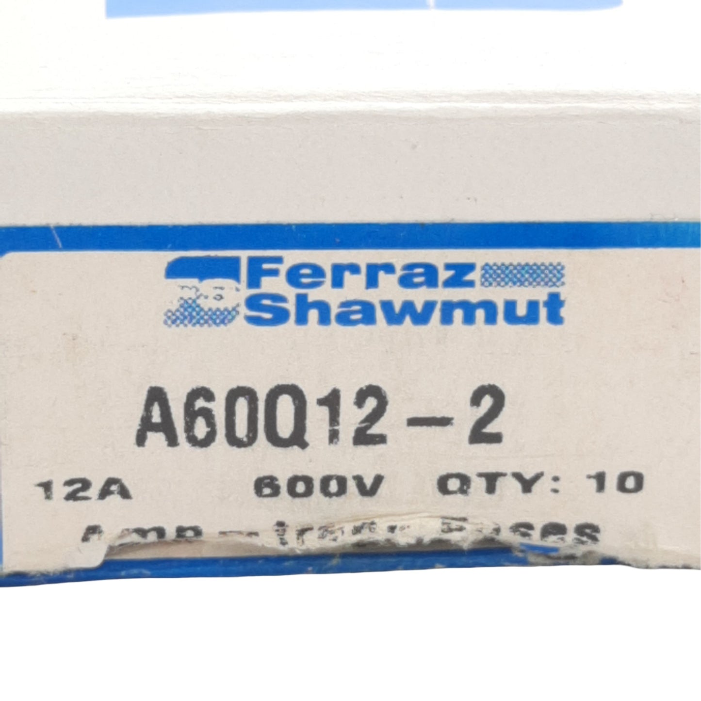 New Lot of 5 Ferraz Shawmut A60Q12-2 High Speed Fuse Amp-Trap, 12A, 600VAC/DC