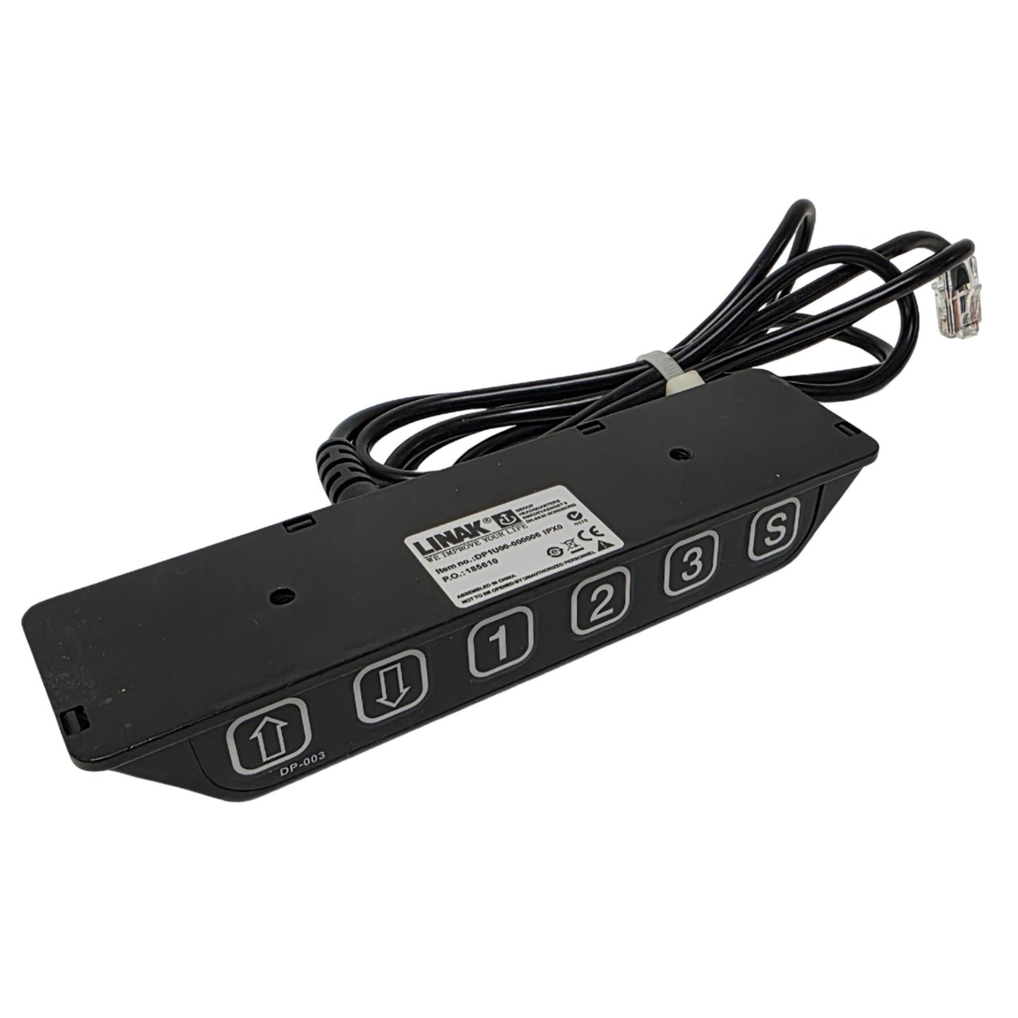 Used Linak DP1U00-000006 Control Panel For Deskline Control Boxes Up/Down, 3 Memory