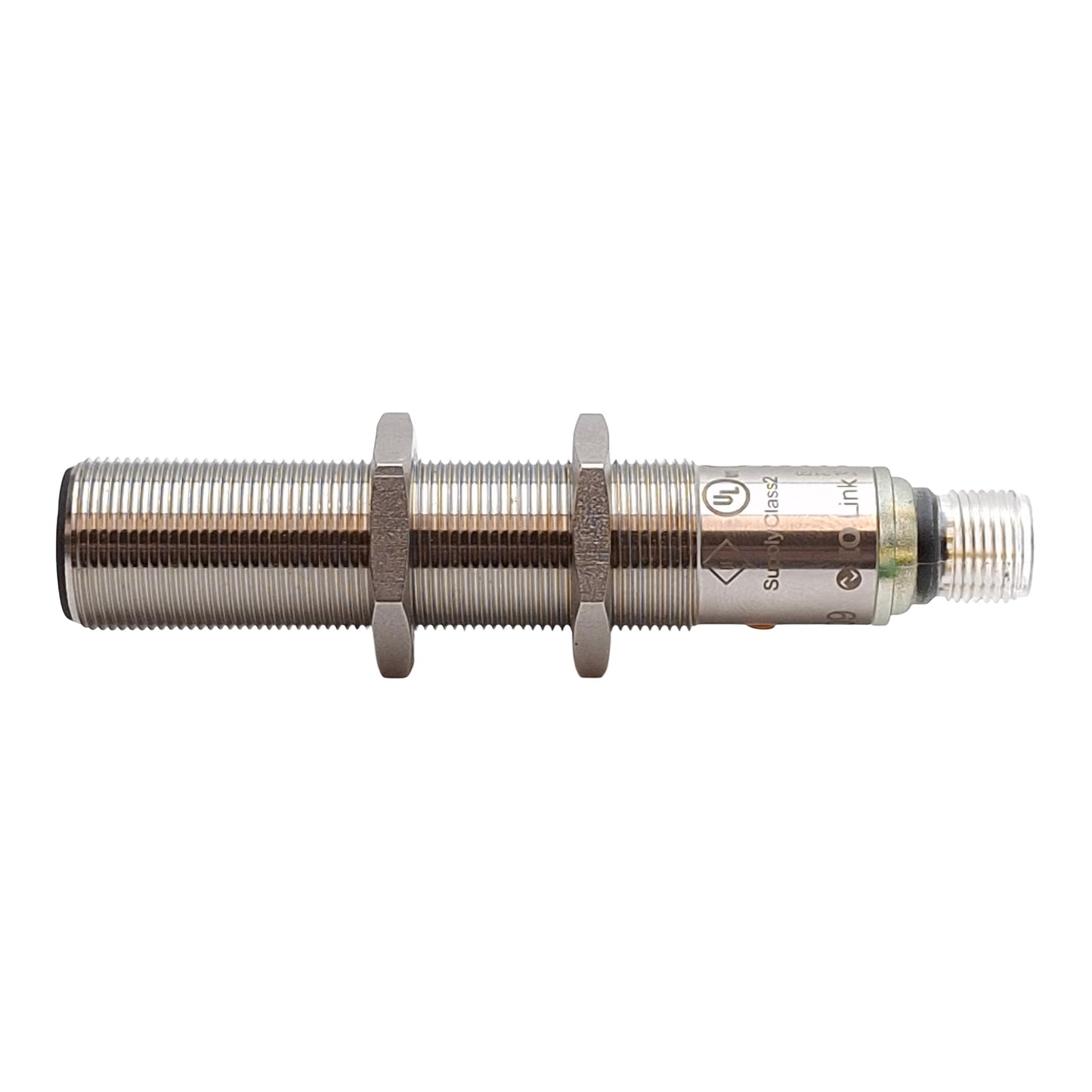 Used IFM UGT509 Ultrasonic Sensor, IO-Link, 150-1600mm Range, M12 4-Pin, 10-30VDC