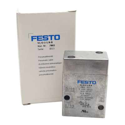 New Festo VL/0-3-1/8-B Pneumatic Valve 3/2-Way, -0.095~1MPa, 500l/min, G1/8in