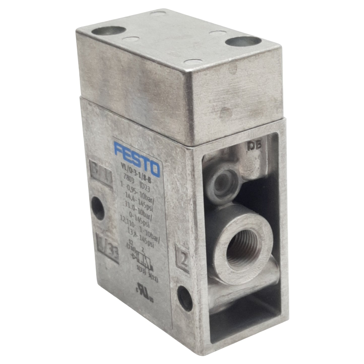 New Festo VL/0-3-1/8-B Pneumatic Valve 3/2-Way, -0.095~1MPa, 500l/min, G1/8in