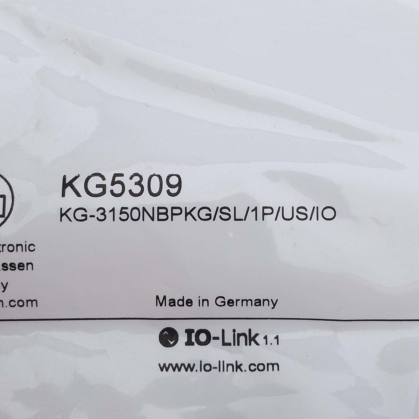 New IFM KG5309 Capacitive Sensor, IO-Link, 0.5-30mm Range, M12 4-Pin, 10-30VDC
