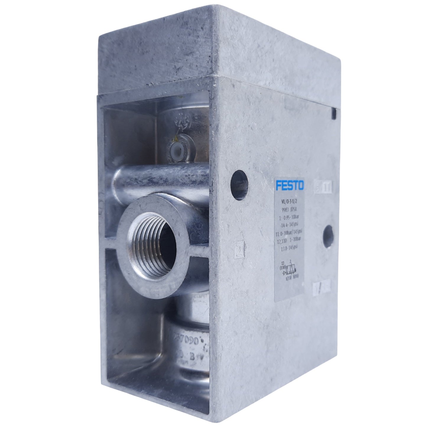 Used Festo VL/O-3-1/2 Pneumatic Valve, 3/2-way Open/Closed, Monostable 3700L/min