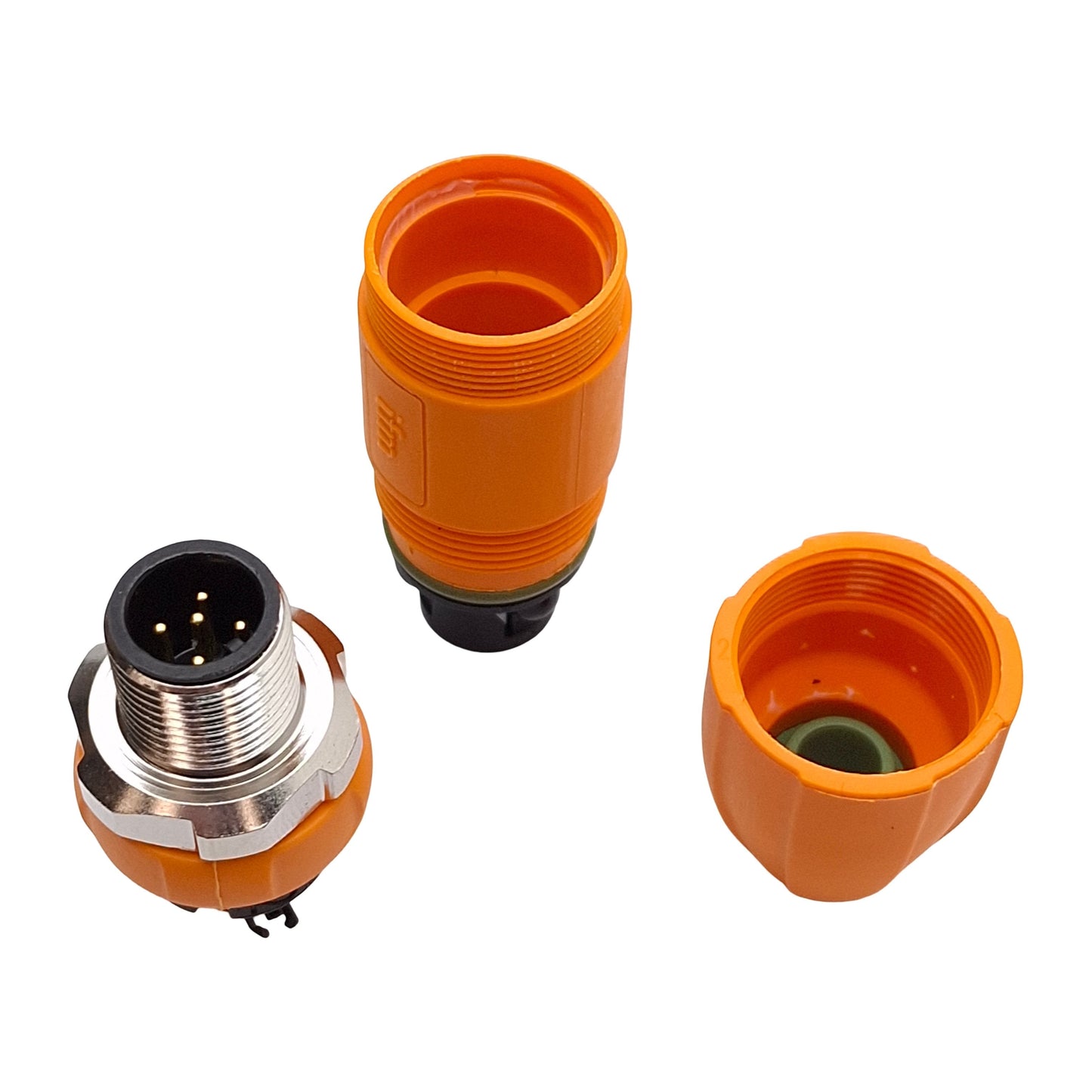 New Lot of 2 IFM EVC816 Field Wireable Connector, Screw Terminals, M12 5-Pin Male