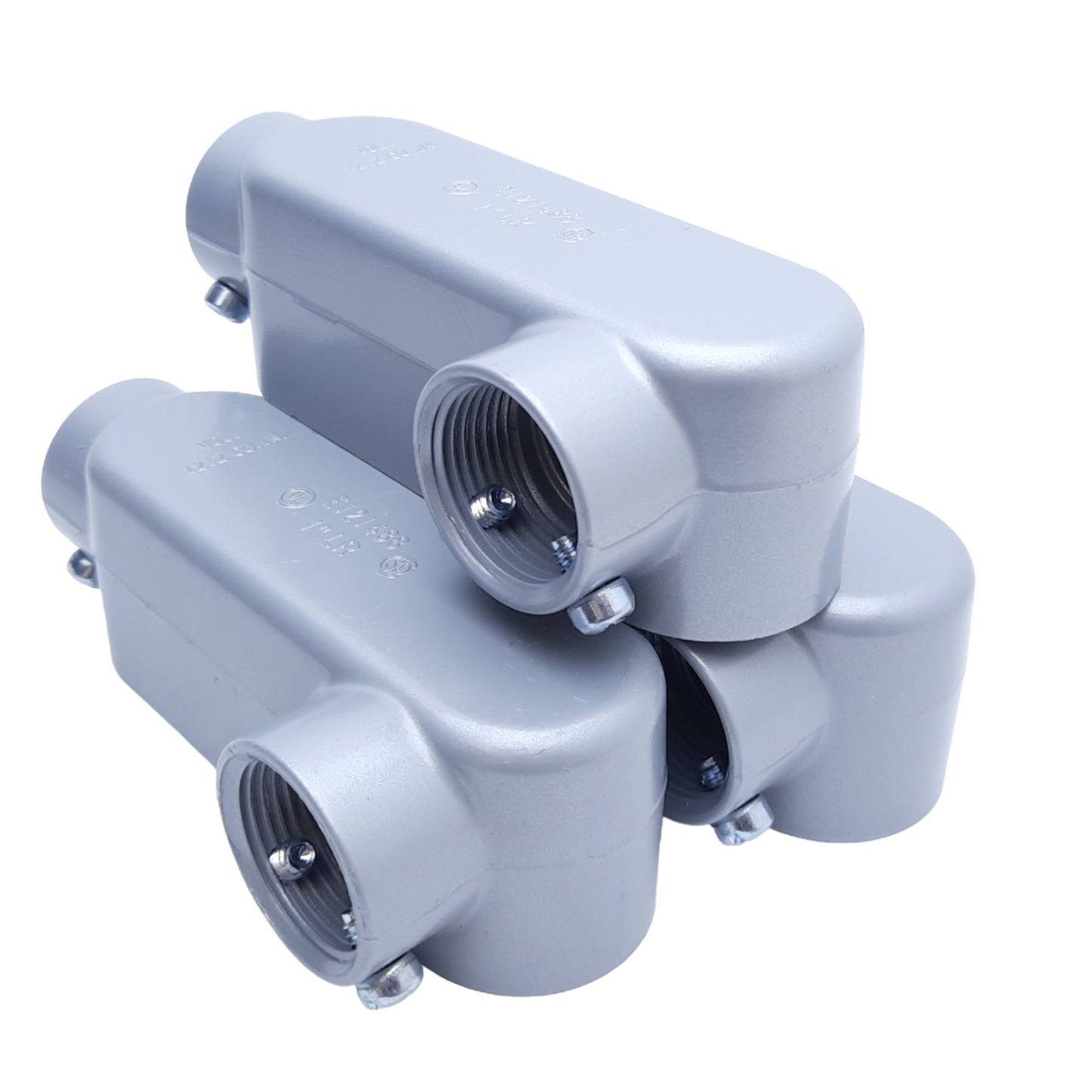 Used Lot of 3 Sigma Engineered Solutions E121488 Conduit Body, 1" LR, Vol. 12.2 cu.in