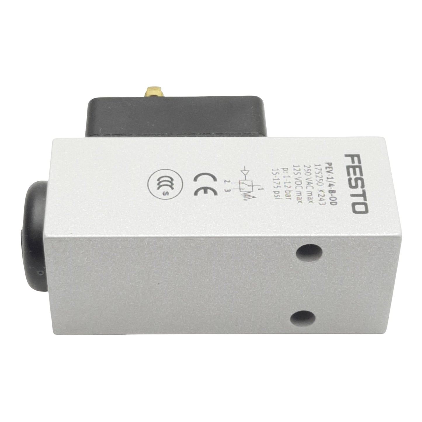 New Festo PEV-1/4-B-0D Pressure Switch, 1-12bar, 5000mA 125VDC/250VAC, G1/4, Type A
