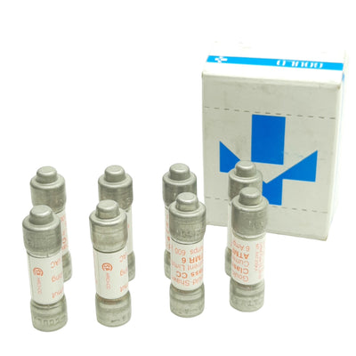 New Lot of 8 Ferraz Shawmut ATMR6 Fast Acting Fuse, 6A, 600VAC/DC, 13/32inx1-1/2in