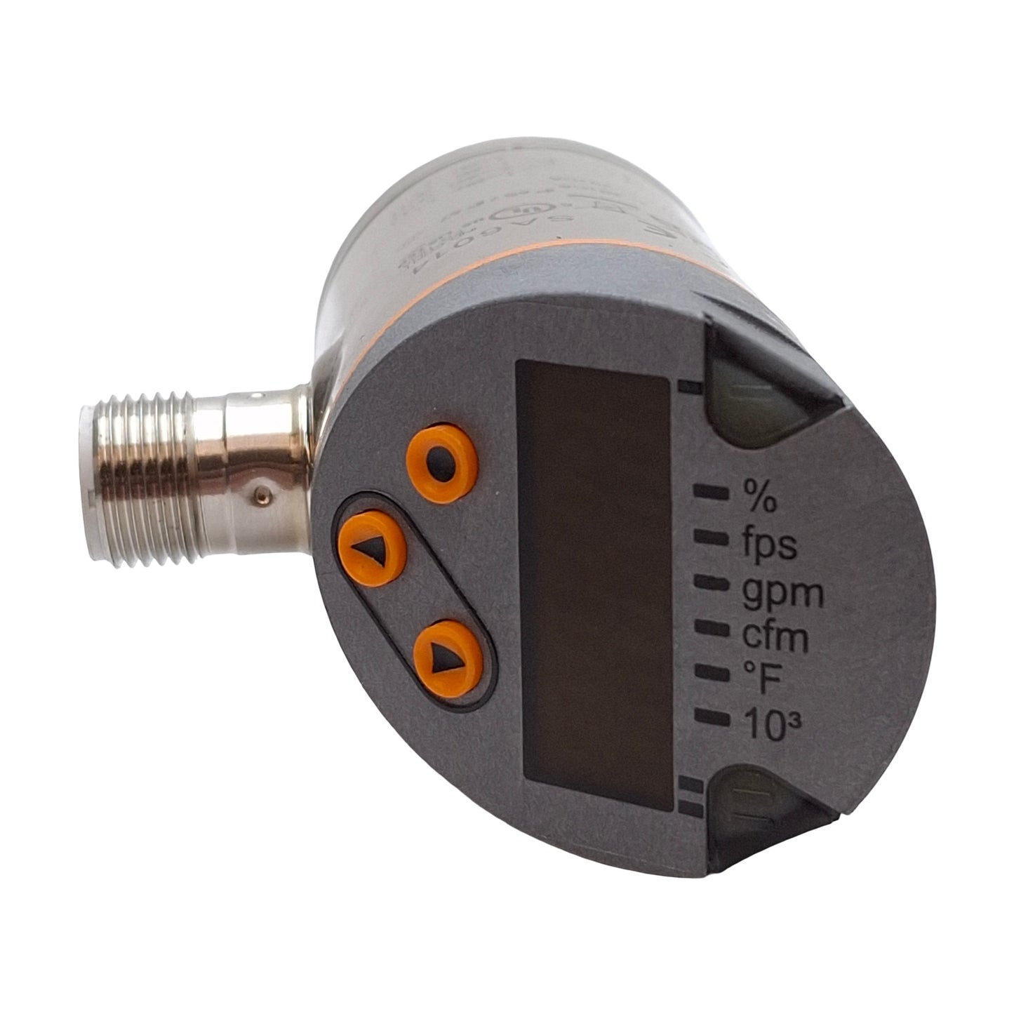 Used IFM SA6014 Liquid & Gas Flow Sensor, 1/2in NPT, 4-20mA Output, 18-30VDC Supply