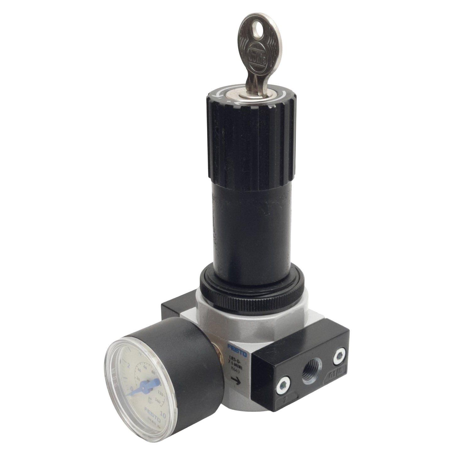 Used Festo LRS-1/8-D-7-I-MINI Pressure Regulator, 1-16bar, 1000l/min, G1/8in *w/ Key*