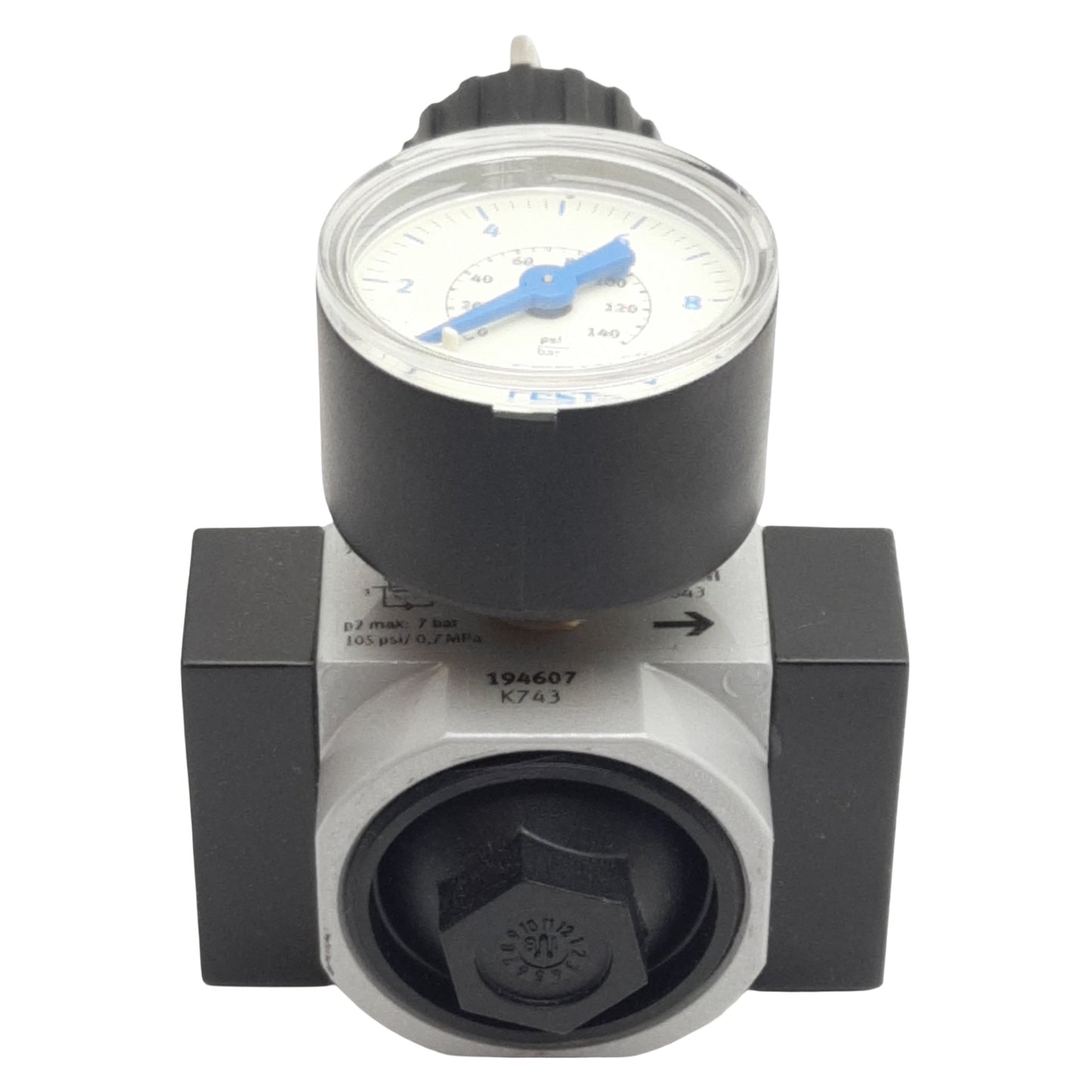 Used Festo LRS-1/8-D-7-I-MINI Pressure Regulator, 1-16bar, 1000l/min, G1/8in *w/ Key*