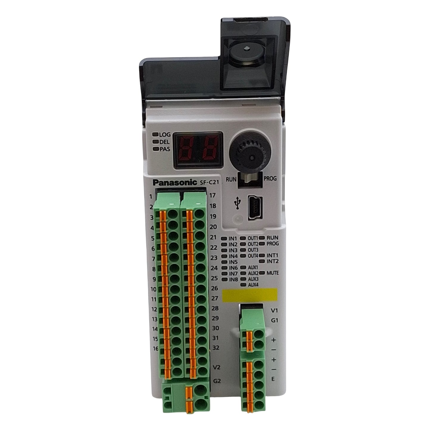 Used Panasonic SF-C21 Safety Control Unit, 8-Input 4-Output, 24VDC, DIN Rail