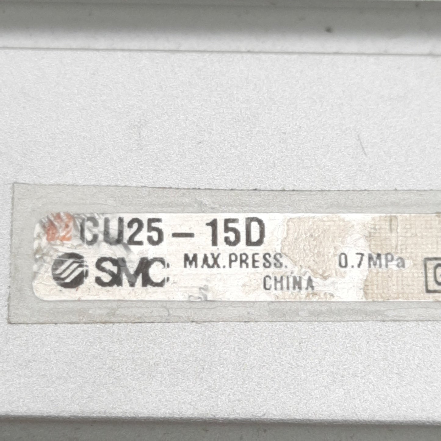 Used SMC CU25-15D Compact Cylinder, ø25mm Bore, 15mm Stroke, 0.7MPa, M5 Ports