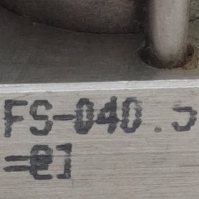 Used Bimba FS-040.5 Pneumatic Flat-1 Cylinder ø3/4" Bore, 1/2" Stroke, #10-32, 200psi