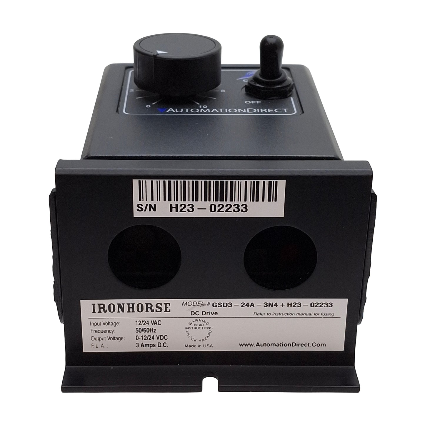 Used Automation Direct GSD3-24A-3N4 DC Drive, 12/24VAC Input, 0-12/24VDC Output