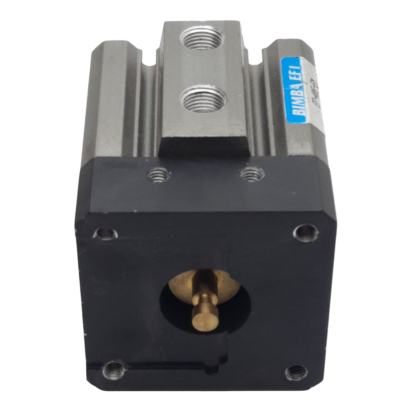 Used Bimba EF-405-EM Compact Cylinder, ø1-1/2in Bore, 0.2in Stroke, 1/8in NPT, 140psi